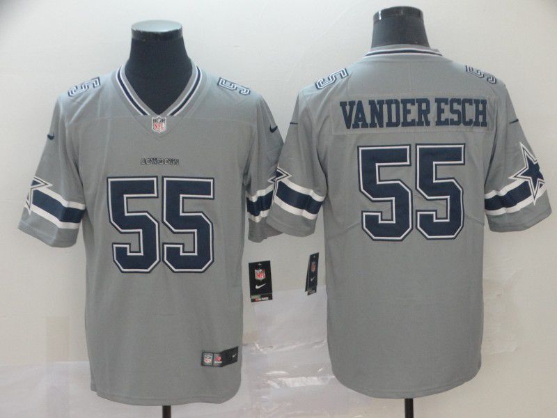Men Dallas Cowboys #55 Vander esch Grey Nike Vapor Untouchable Limited NFL Jersey